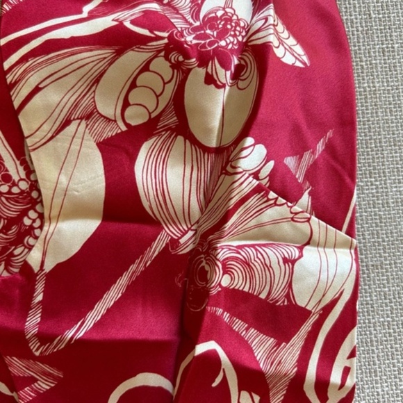 NWT Reformation Yesenia Silk Maxi Halter Dress - Las Dalias Red Floral - Picture 7 of 10